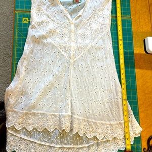 Johnny Was white lacy top, size M